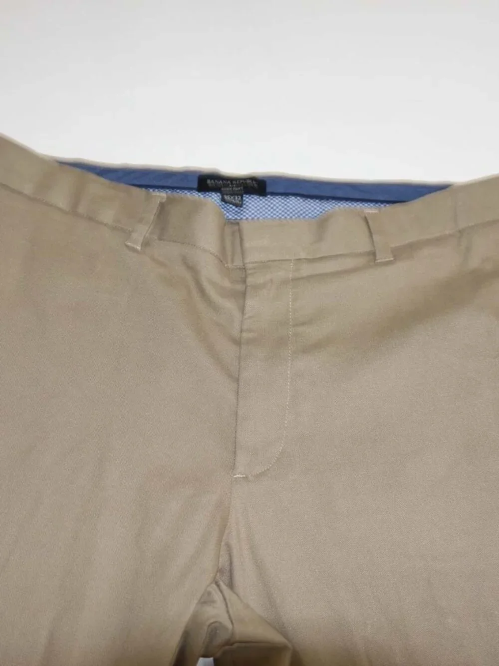 Banana Republic Men's Aiden Slim Fit Chino Pants 35 x 32 Beige Dress Khaki